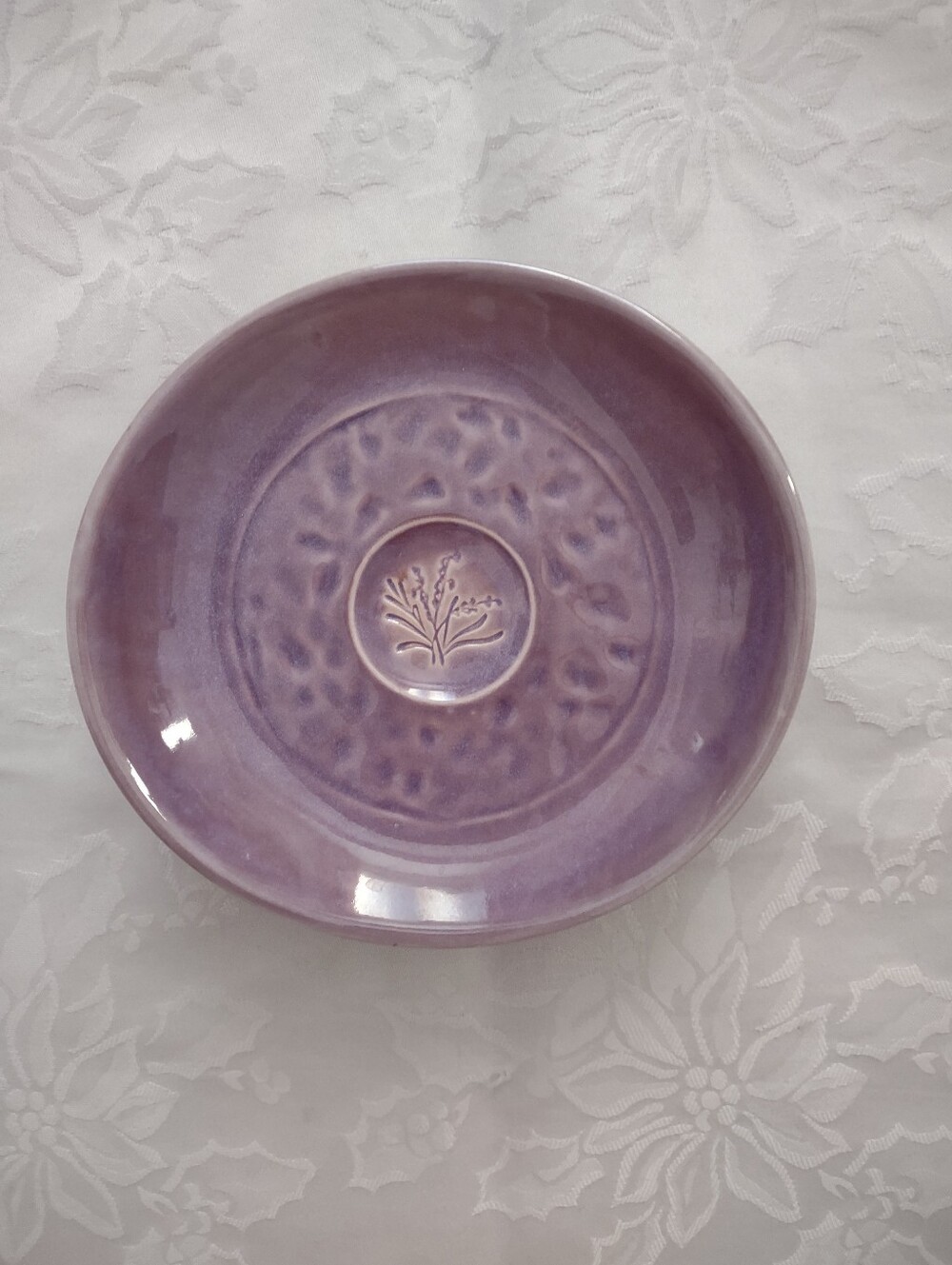 Vintage Sensual Ceramics Dish Lavender Purple PartyLite
